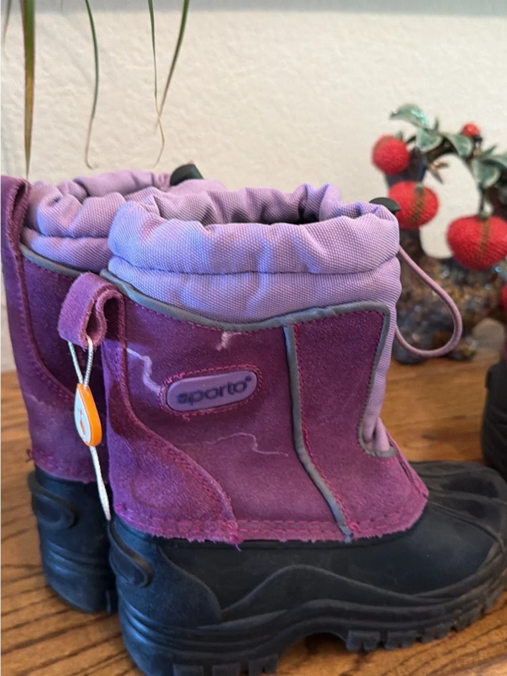 Kids Purple Winter Boots - Waterproof Snow Boot